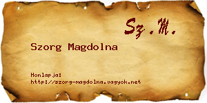 Szorg Magdolna névjegykártya